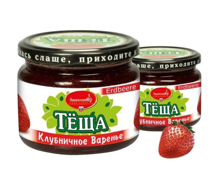 detail Jahodová zavařenina „Těšča“ 350 g Lackmann