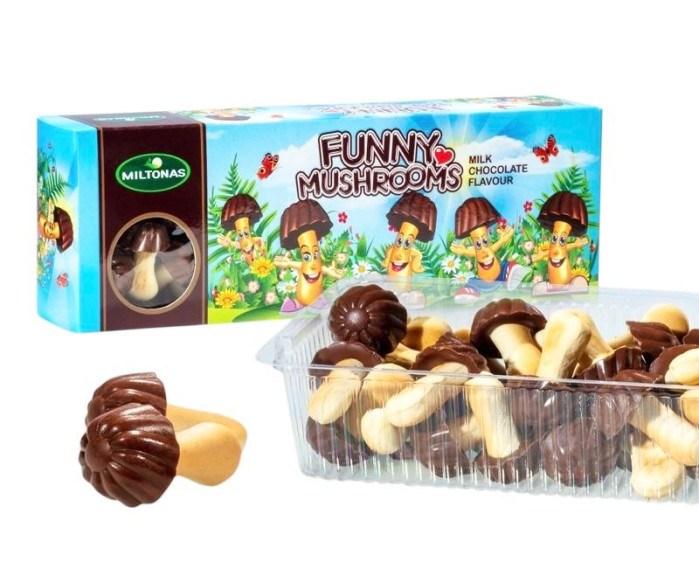 detail Jemné sušenky Houbičky s čokoládovou příchutí 170g Miltonas