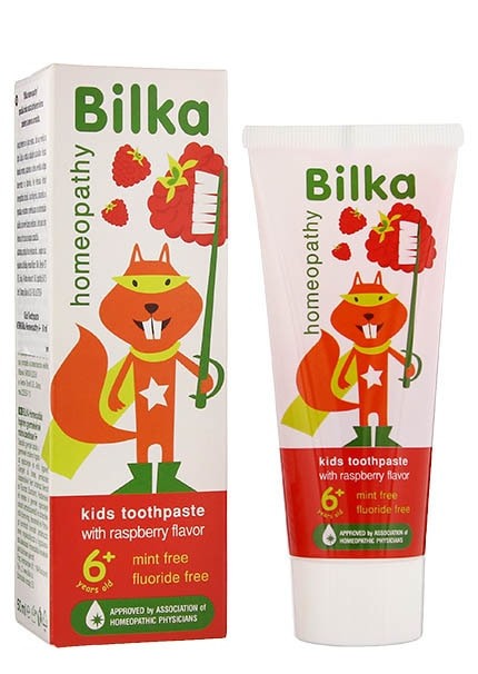 detail Dětská zubní pasta Malina 50ml Bilkadent
