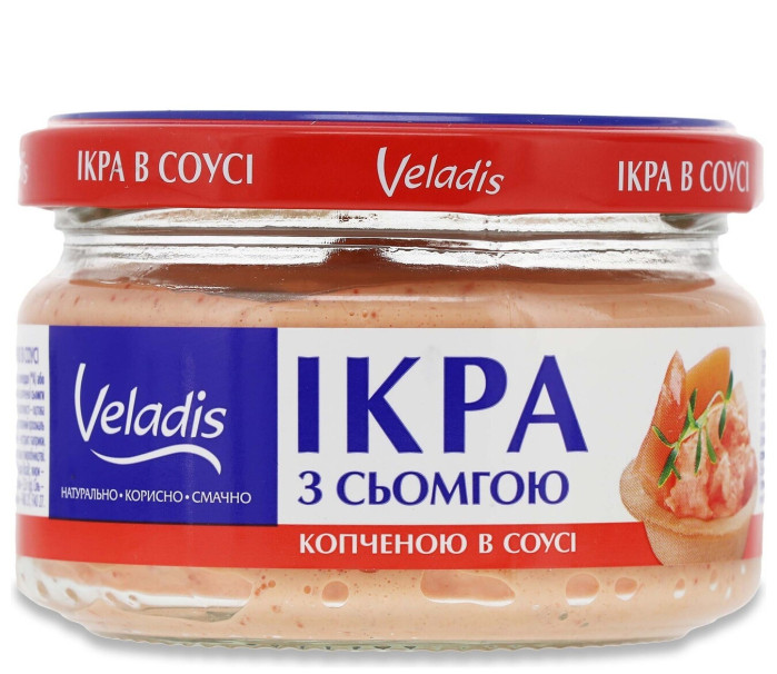 detail Ikra se uzeným lososem v omáčce 160g Veladis