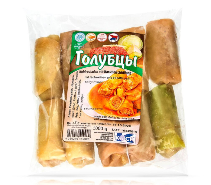 detail Zelné závitky plněné mletým hov. a vepř. masem 1000g