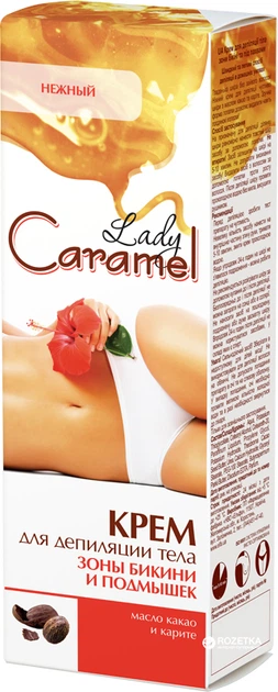 detail Tělový depilační krém na oblast bikin a podpaží 100ml Lady Caramel
