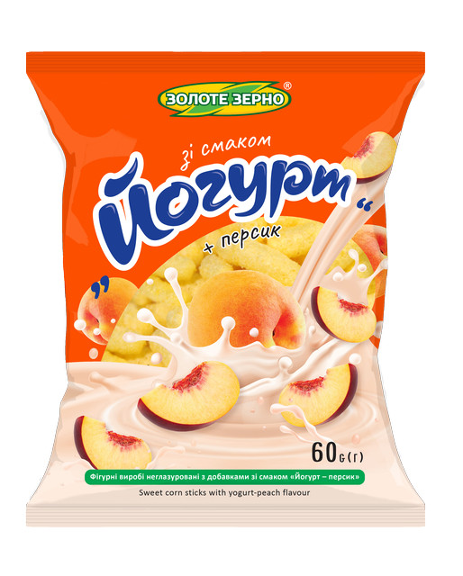detail Kukuřičné křupky Jogurt + Broskev 60g Zolote Zerno