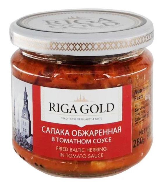 detail Smažená šprotka v rajčatové omáčce 175 g RIGA GOLD