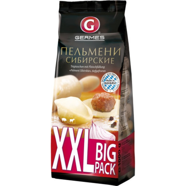 detail Sibirske pelmene XXL 1000g Germes
