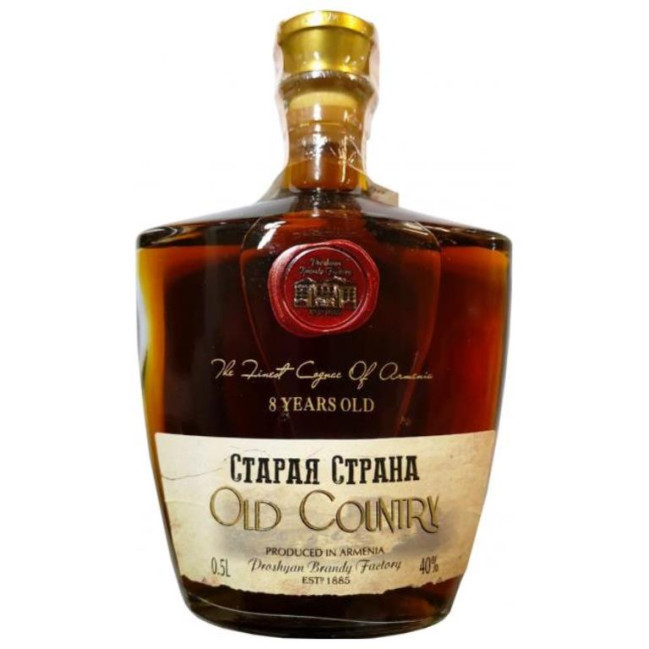 detail Brandy Old Country 8 let 0,5L 40% PROSHYAN