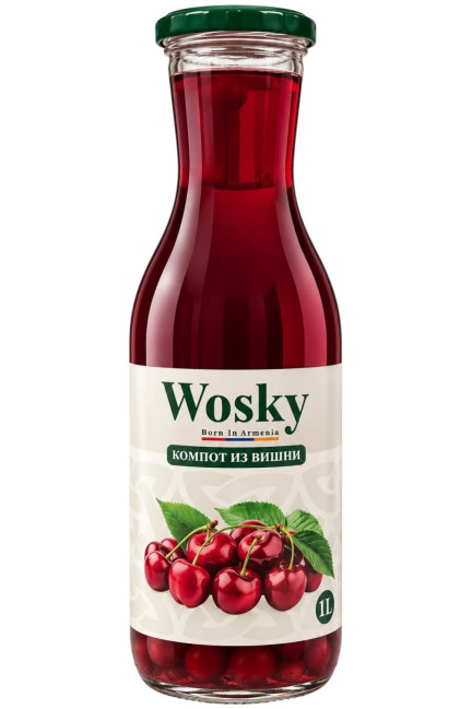 detail Višňový kompot 1L Wosky