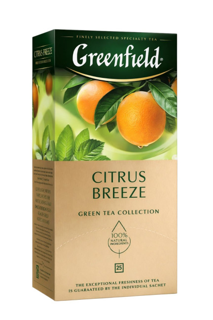 detail Zelený čaj Citrus Breeze 25x1,5g Greenfield
