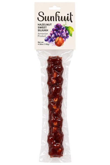 detail Sladký sujuk s lískovými ořechy 130g Sunfruit