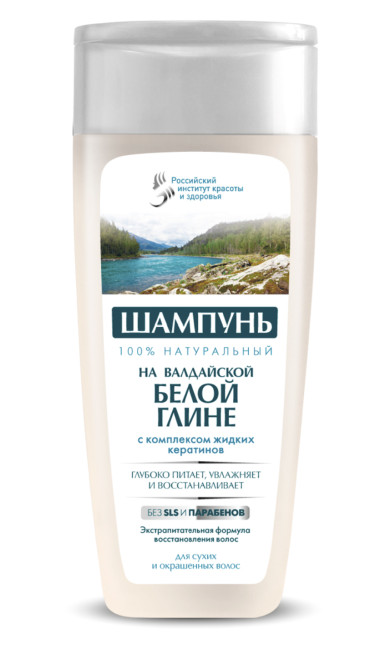 detail Šampon s bílým jílem Valdai pro suché vlasy 270ml F.K.