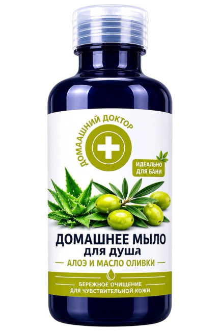 detail Sprchové mýdlo s aloe a olivovým olejem 500ml D.D.