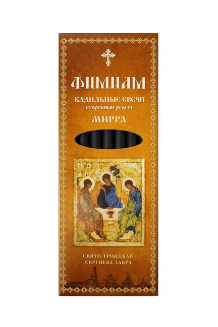 detail Sada kadidlových svíček 7 ks „Mirra“ Svjato-troická Sergejeva lavra Fimiam