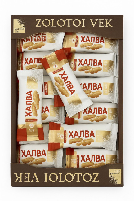 detail Slunečnicová chalva s arašídy 1,5 kg Zolotoi Vek