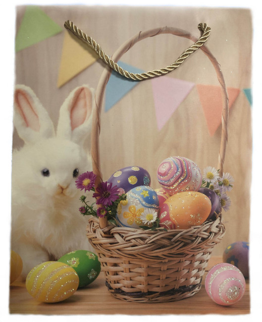 detail Dárková taška Velikonoční zajíček 18*23cm