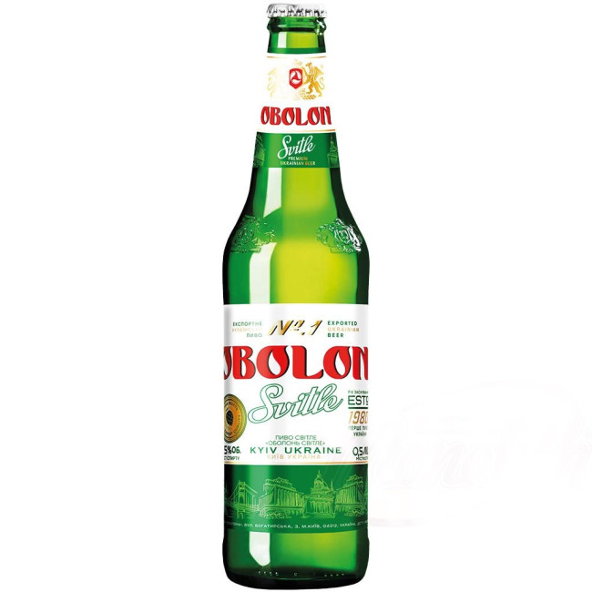 detail Svetlé pivo Obolon N1 0,5L sklo