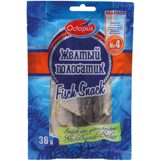 detail Kranas žlutopásý sušený 36g Octopus