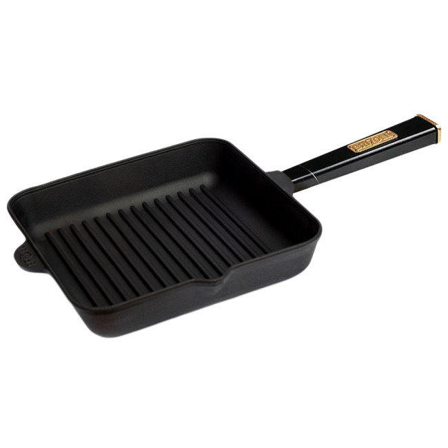 detail Litinová grilovací pánev 28x28cm Brizoll series Optima