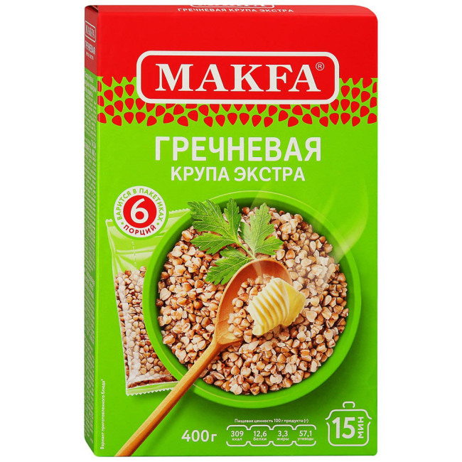 detail Pohanka ve varných sáčcích 400g Makfa