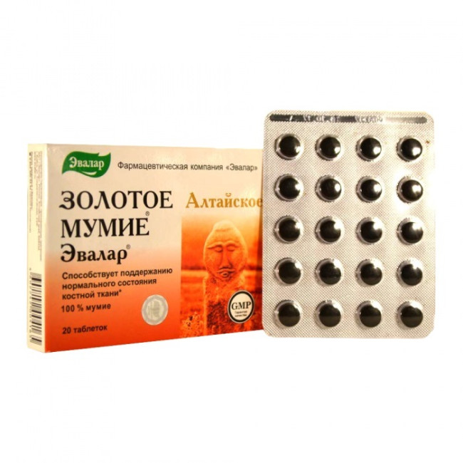 detail Altajské zlaté mumio altajské čisté 20tbl