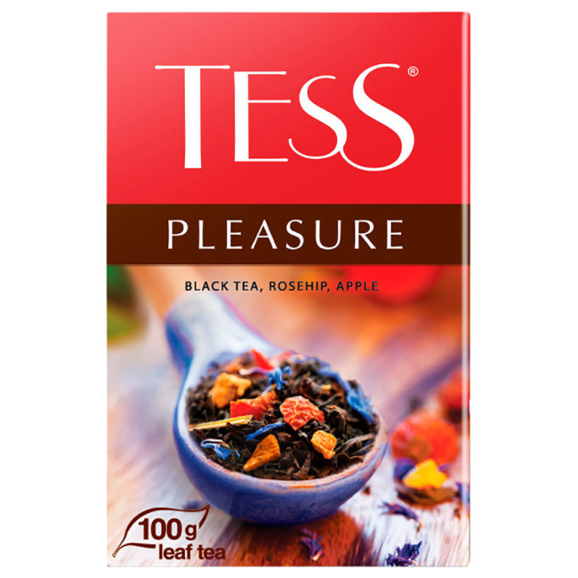 detail Sypaný černý caj Šípek a jablko 100g Tess Pleasure