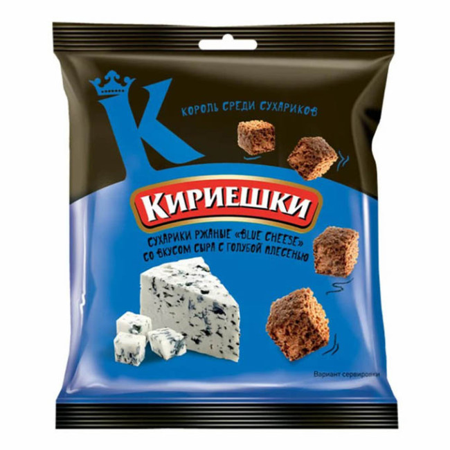 detail Suchariky s modrým syrom 40g Kirieshky