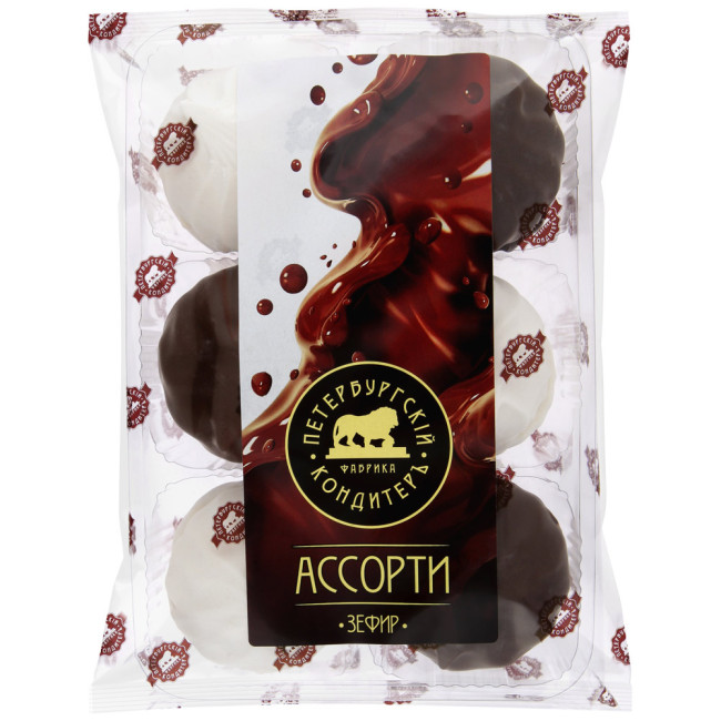 detail Zefír s kakaovou polevou 350g Assorti Peterburgskij konditer