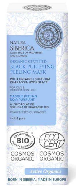 detail Černá čistící maska pro mastnou pleť 75ml Natura Siberika