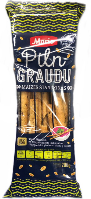 detail Celozrnné chlebové tyčinky 200g Mario