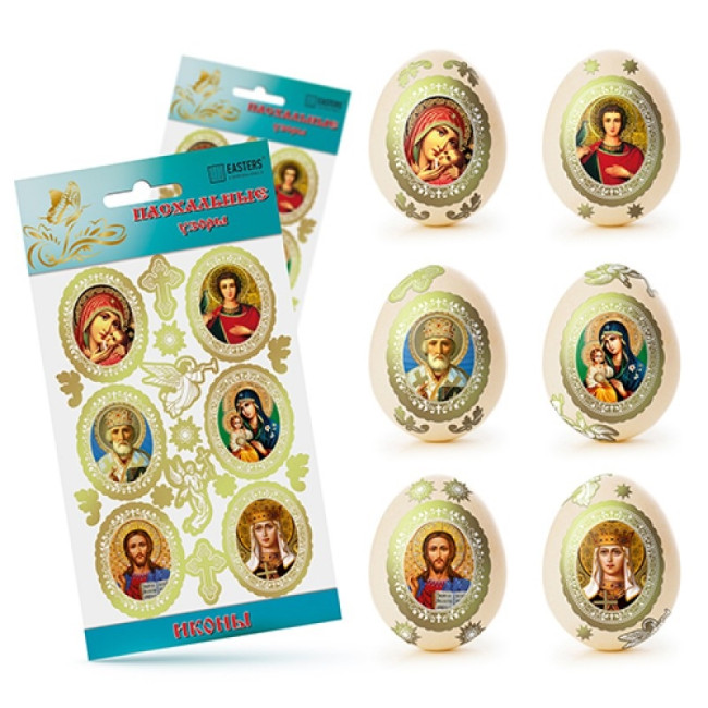 detail Velikonoční samolepicí uzory na vejce Ikony