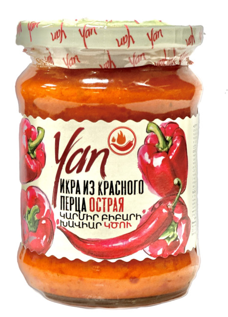 detail Pomázanka z červené papriky ostrá 250g Yan