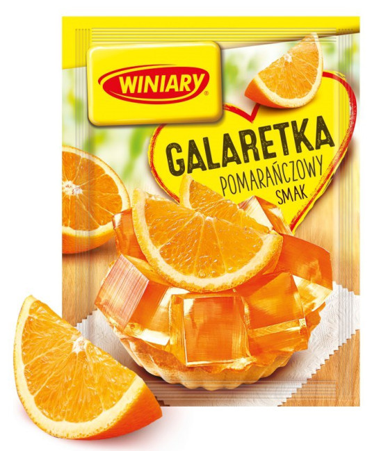 detail Želé s pomerančovou příchutí 75g Galaretka Winiary
