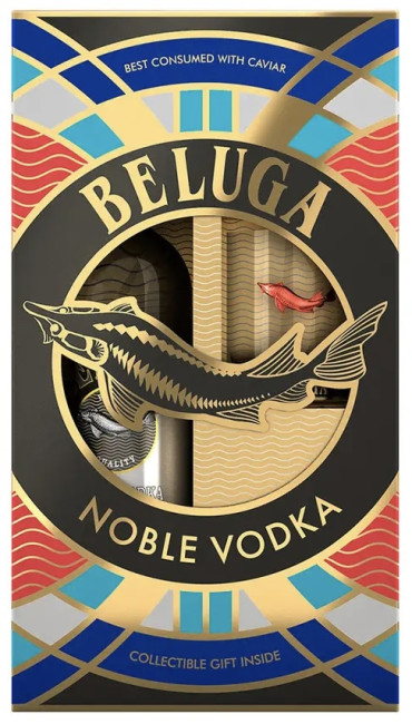 detail Vodka Beluga Noble 1L 40% +sklo