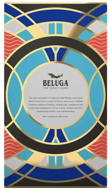 detail Vodka Beluga Noble 1L 40% +sklo