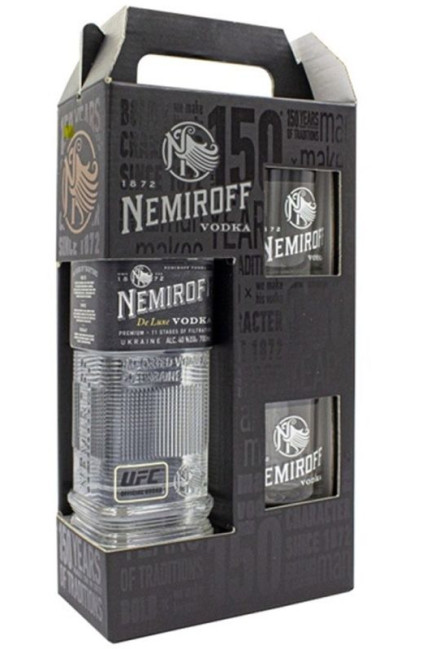detail Vodka Nemiroff De Luxe 0,7 l 40 % + 2 poháre