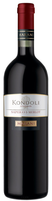detail Červené suché víno Saperavi-Merlot 0,75l Kondoli Marani
