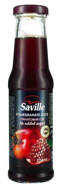 detail Štáva z granátového jablka Saville 0,24 L