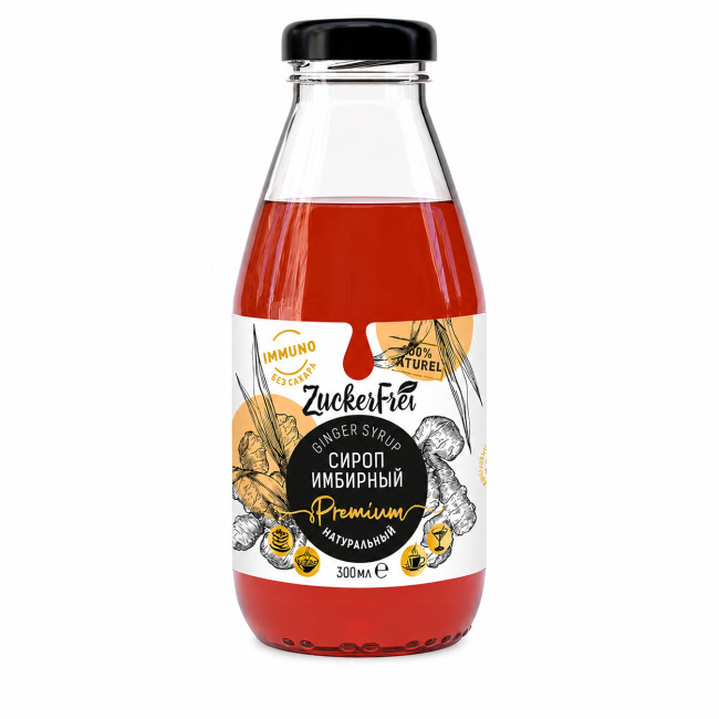 detail Zázvorový sirup Premium ZuckerFrei 300 ml TERRA