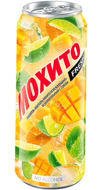 detail Koktejl Mochito Mango Alk 0% 0.45L