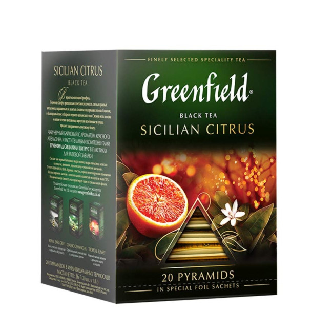 detail Černý čaj Sicilian Citrus 20×1,8 g Greenfield