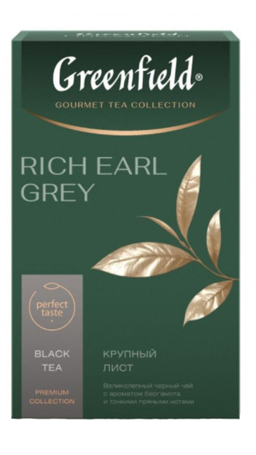 detail Černý čaj Rich Earl Grey 100g Greenfield