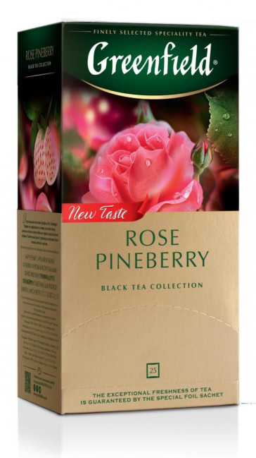 detail Černý čaj Rose Pineberry 25×1,5 g Greenfield