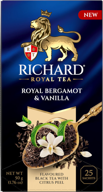 detail Černý čaj Royal Bergamot & Vanilka 50g (25x2g) Richard