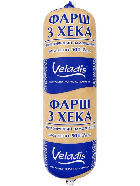 detail Mražené mleté maso z hejka 500g Veladis (lat. Merluccius hubbsi, Stizostedion lucioperca)