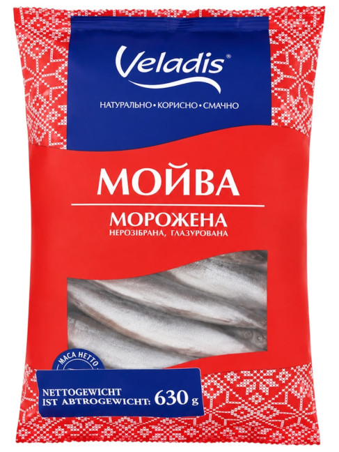 detail Mražená mojva nečštěná, glazovaná 630g Veladis