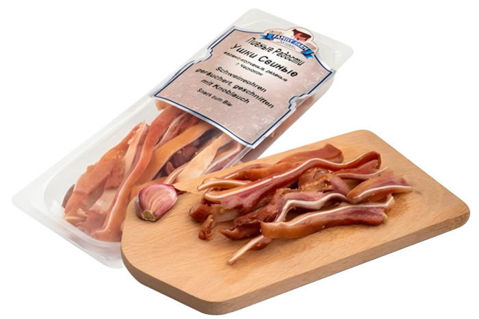 detail Vepřové uši uzené s česnekem 150g Family Farm