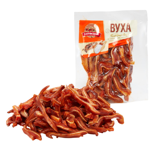 detail Vepřové uši na proužky vařeno-uzené SMK cca 300 g