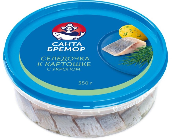 detail Sleďové filety s koprem v oleji 350g Santa Bremor