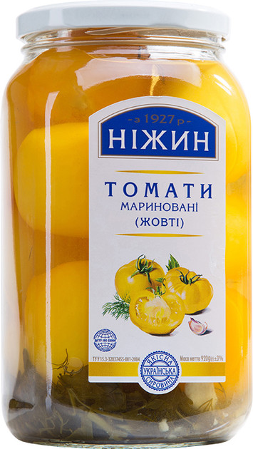 detail Žlutá nakládaná rajčata 920 g (čistá hmotnost 460 g) Nižin