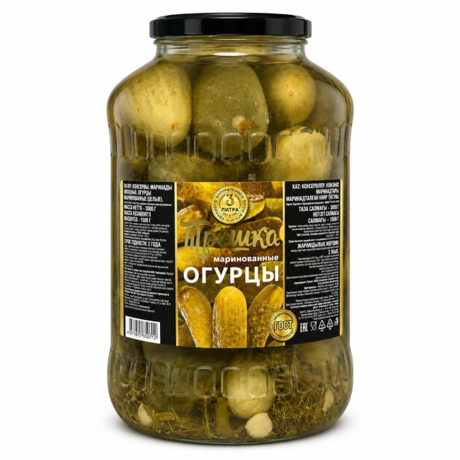 detail Okurky nakládané 3000 g (čistá hmotnost 1500 g) Třeška