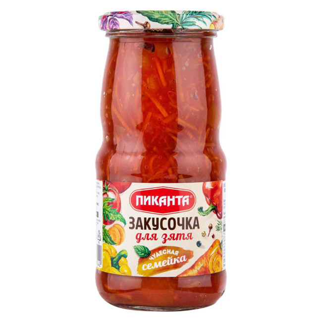 detail Zeleninová svačinka „Zakusočka pro zetě“ 460 g Pikanta